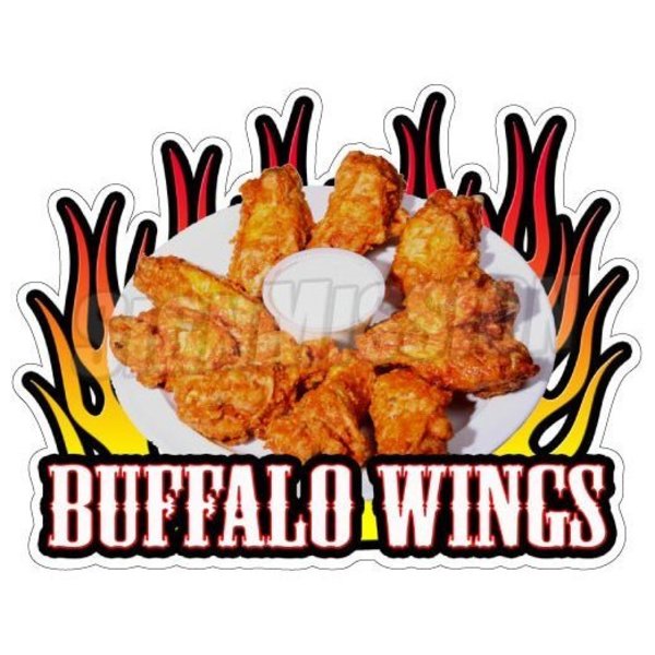 Signmission Safety Sign, 1.5 in Height, Vinyl, 48 in Length, Buffalo Wings D-DC-48-Buffalo Wings